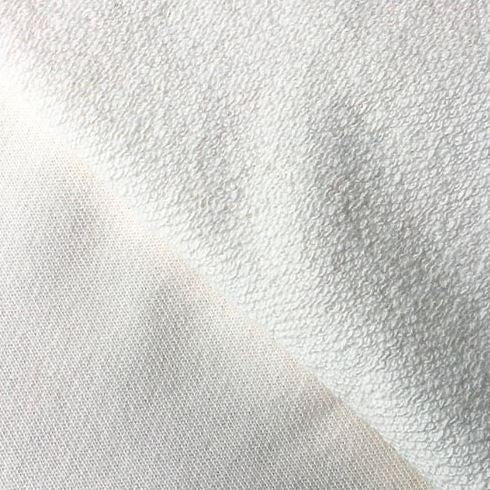 100% Organic Cotton French Terry - Bright White (2FT142