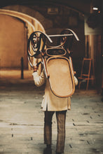Load image into Gallery viewer, Wall Art Banner - Thonet Bentwood Rocking Chair and Man - Banner size 138/200 cm, Textile Print

