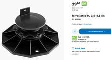 Load image into Gallery viewer, Terrace foot M, 3,5 - 6,5 cm, 2 units, Black
