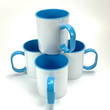 Load image into Gallery viewer, 3D Polymer Mugs, Lunch Box, Plate, Water Bottle, Phone Cases, and Shot Glass.
